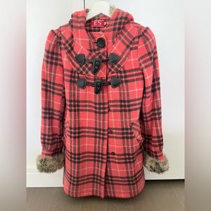 Winter Wool Duffle Coat, Parka Jacket, size XS, Good Condition